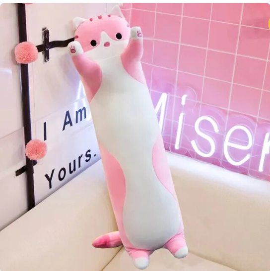 毛绒玩具猫--50CM-DOLL-CAT-PINK